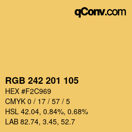 Color code: RGB 242 201 105 | qconv.com