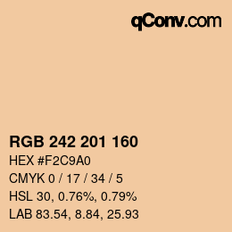 カラーコード: RGB 242 201 160 | qconv.com