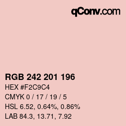 Color code: RGB 242 201 196 | qconv.com