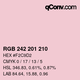 カラーコード: RGB 242 201 210 | qconv.com