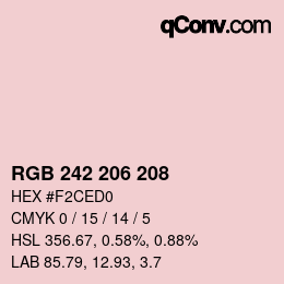 Farbcode: RGB 242 206 208 | qconv.com