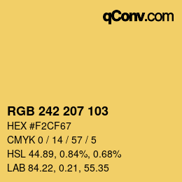 カラーコード: RGB 242 207 103 | qconv.com