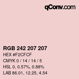 Color code: RGB 242 207 207 | qconv.com