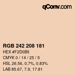 Code couleur: RGB 242 208 181 | qconv.com
