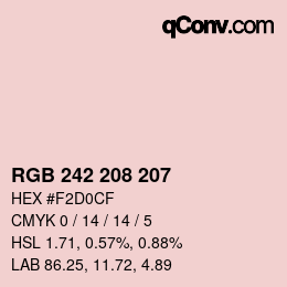 Color code: RGB 242 208 207 | qconv.com