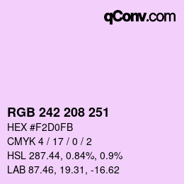 Código de color: RGB 242 208 251 | qconv.com