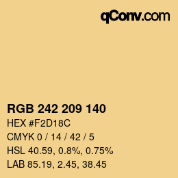 Color code: RGB 242 209 140 | qconv.com