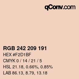 Color code: RGB 242 209 191 | qconv.com