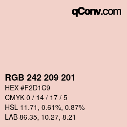 Color code: RGB 242 209 201 | qconv.com