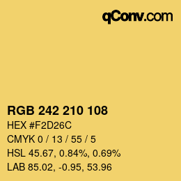 カラーコード: RGB 242 210 108 | qconv.com