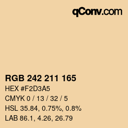 Color code: RGB 242 211 165 | qconv.com