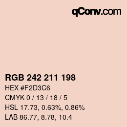 Color code: RGB 242 211 198 | qconv.com