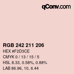 Color code: RGB 242 211 206 | qconv.com