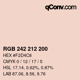 Color code: RGB 242 212 200 | qconv.com