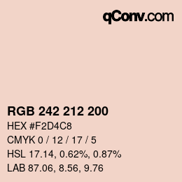 Código de color: RGB 242 212 200 | qconv.com