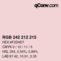 Color code: RGB 242 212 215 | qconv.com