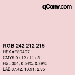 カラーコード: RGB 242 212 215 | qconv.com