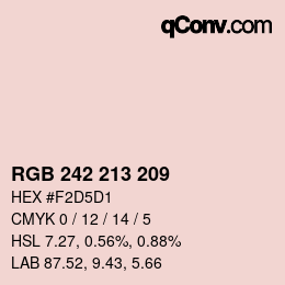 Color code: RGB 242 213 209 | qconv.com