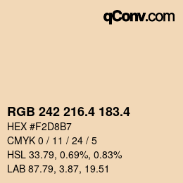 カラーコード: RGB 242 216.4 183.4 | qconv.com