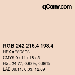 カラーコード: RGB 242 216.4 198.4 | qconv.com