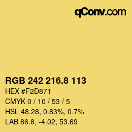 カラーコード: RGB 242 216.8 113 | qconv.com