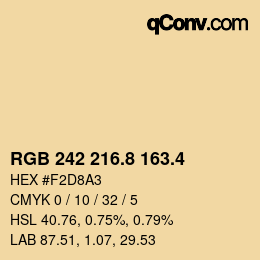 カラーコード: RGB 242 216.8 163.4 | qconv.com