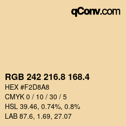 カラーコード: RGB 242 216.8 168.4 | qconv.com