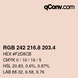 カラーコード: RGB 242 216.8 203.4 | qconv.com