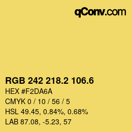カラーコード: RGB 242 218.2 106.6 | qconv.com