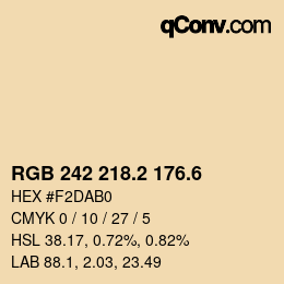 カラーコード: RGB 242 218.2 176.6 | qconv.com