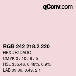 カラーコード: RGB 242 218.2 220 | qconv.com