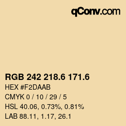 カラーコード: RGB 242 218.6 171.6 | qconv.com