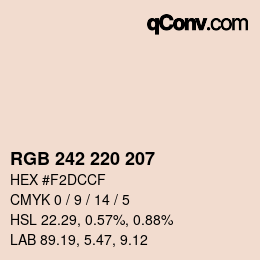 カラーコード: RGB 242 220 207 | qconv.com