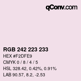 カラーコード: RGB 242 223 233 | qconv.com