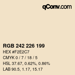 Código de color: RGB 242 226 199 | qconv.com