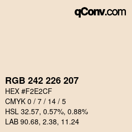 カラーコード: RGB 242 226 207 | qconv.com