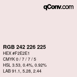 Código de color: RGB 242 226 225 | qconv.com