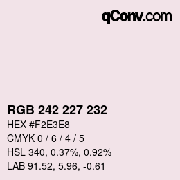 颜色代码: RGB 242 227 232 | qconv.com
