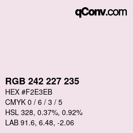 Color code: RGB 242 227 235 | qconv.com