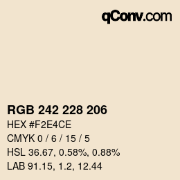 カラーコード: RGB 242 228 206 | qconv.com