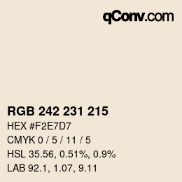 カラーコード: RGB 242 231 215 | qconv.com