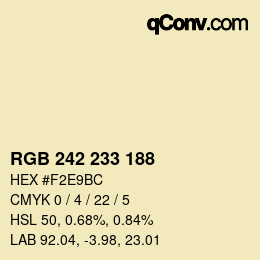 カラーコード: RGB 242 233 188 | qconv.com