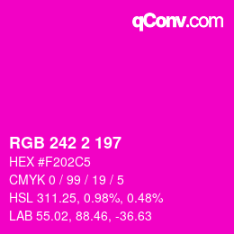 カラーコード: RGB 242 2 197 | qconv.com