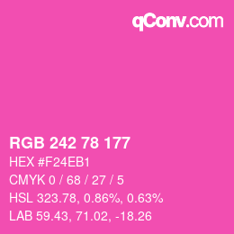 カラーコード: RGB 242 78 177 | qconv.com
