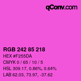 颜色代码: RGB 242 85 218 | qconv.com