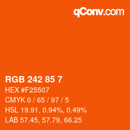 颜色代码: RGB 242 85 7 | qconv.com