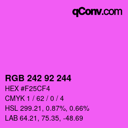 カラーコード: RGB 242 92 244 | qconv.com