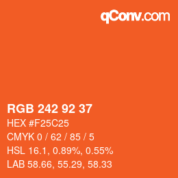 カラーコード: RGB 242 92 37 | qconv.com