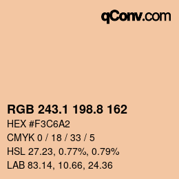 Color code: RGB 243.1 198.8 162 | qconv.com