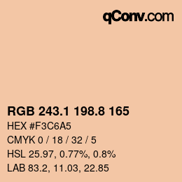 Farbcode: RGB 243.1 198.8 165 | qconv.com
